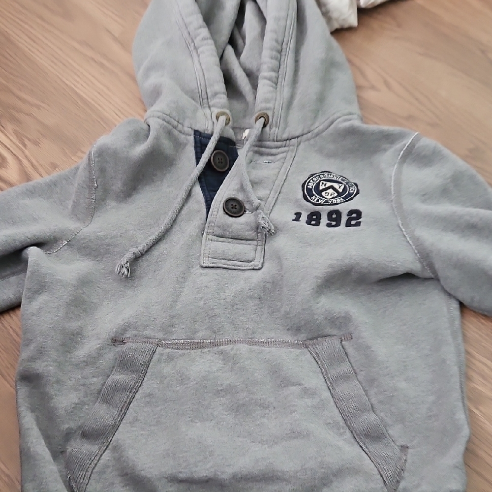 Gray Kids Hoodie with Logo